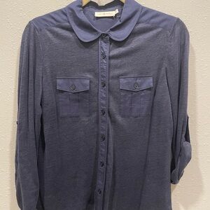 Tory Burch Indigo Button Down Shirt